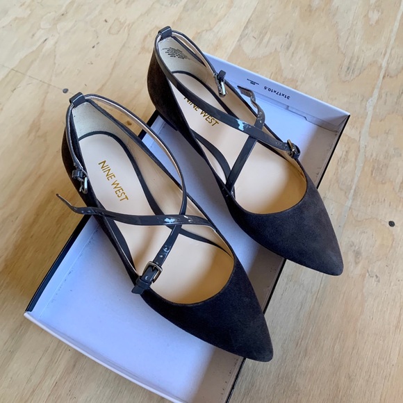 Nine West Anastagia Strappy Pointed-Toe Flats - Picture 2 of 8